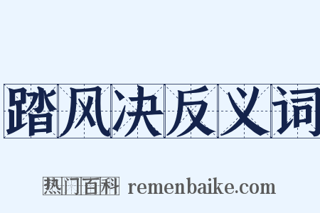 踏风决反义词是什么意思的图片